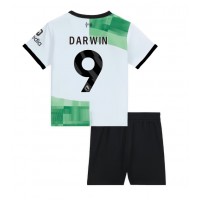 Liverpool Darwin Nunez #9 Vonkajší Detský futbalový dres 2023-24 Krátky Rukáv (+ trenírky)